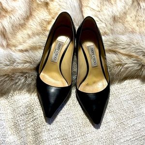 Jimmy Choo - authentic size 8 w/ box & original receipt - black romy 60 heels